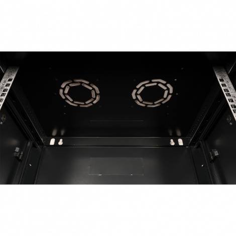 Шкаф 19" телекоммуникационный настенный, 15U  769x600х450 мм, дверь перфорация, черный